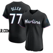 Adam Oller Men's Miami Marlins Black Elite Alternate Vapor Premier Jersey