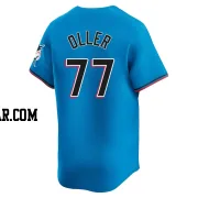 Adam Oller Men's Miami Marlins Blue Limited Alternate Jersey