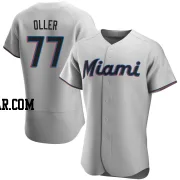 Adam Oller Men's Miami Marlins Gray Authentic Road Jersey