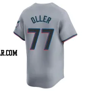 Adam Oller Men's Miami Marlins Gray Limited Road Jersey