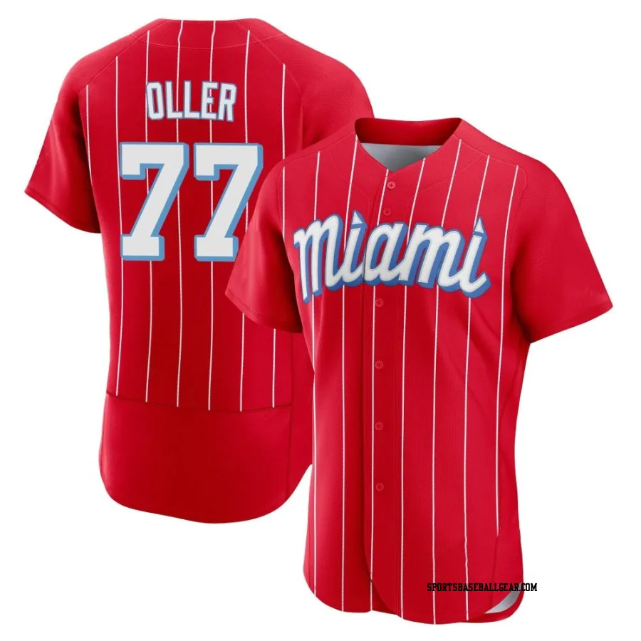 Adam Oller Men's Miami Marlins Red Authentic 2021 City Connect Jersey