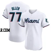 Adam Oller Men's Miami Marlins White Elite Home Patch Jersey