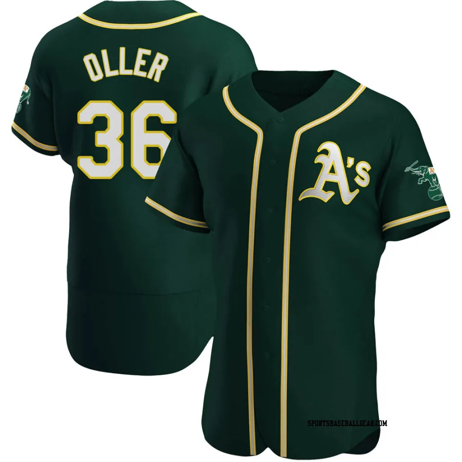 Adam Oller Men's Oakland Athletics Green Authentic Alternate Jersey