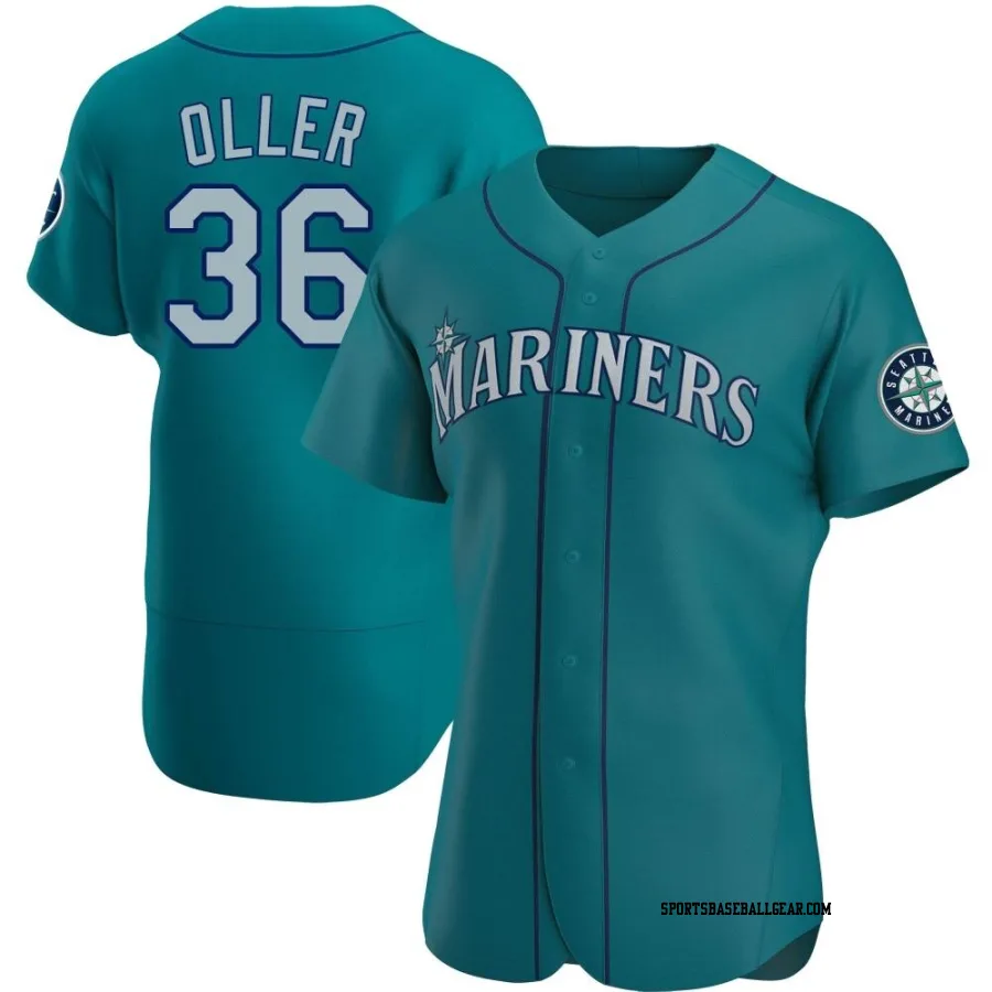 Adam Oller Men's Seattle Mariners Aqua Authentic Alternate Jersey