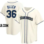 Adam Oller Men's Seattle Mariners Cream Replica Alternate Jersey