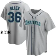 Adam Oller Men's Seattle Mariners Gray Replica Road Jersey