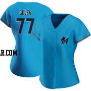 Adam Oller Women's Miami Marlins Blue Authentic Alternate Jersey