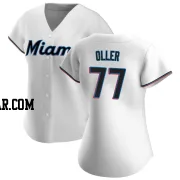 Adam Oller Women's Miami Marlins White Authentic Home Jersey