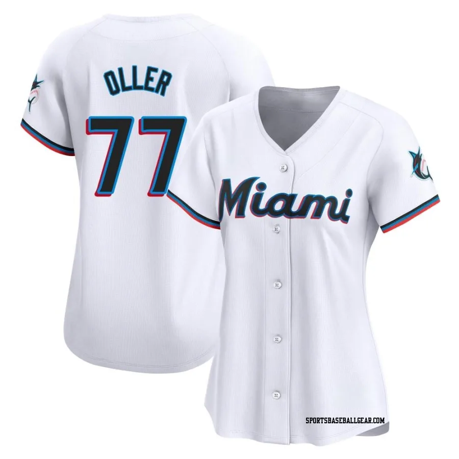 Adam Oller Women's Miami Marlins White Limited Home Jersey