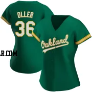 Adam Oller Women's Oakland Athletics Green Authentic Kelly Alternate Jersey