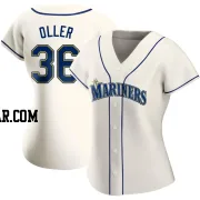 Adam Oller Women's Seattle Mariners Cream Authentic Alternate Jersey