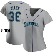 Adam Oller Women's Seattle Mariners Gray Authentic Road Jersey