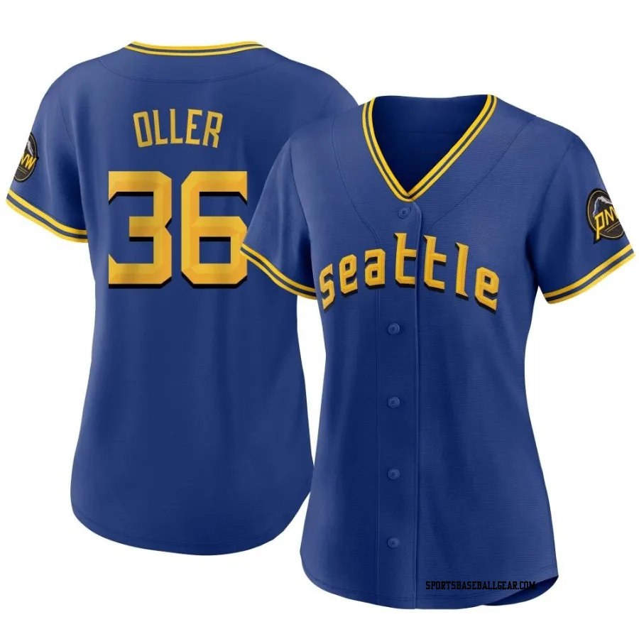 Adam Oller Women's Seattle Mariners Royal Authentic 2023 City Connect Jersey