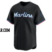 Adam Oller Youth Miami Marlins Black Limited Alternate Jersey