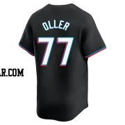 Adam Oller Youth Miami Marlins Black Limited Alternate Jersey