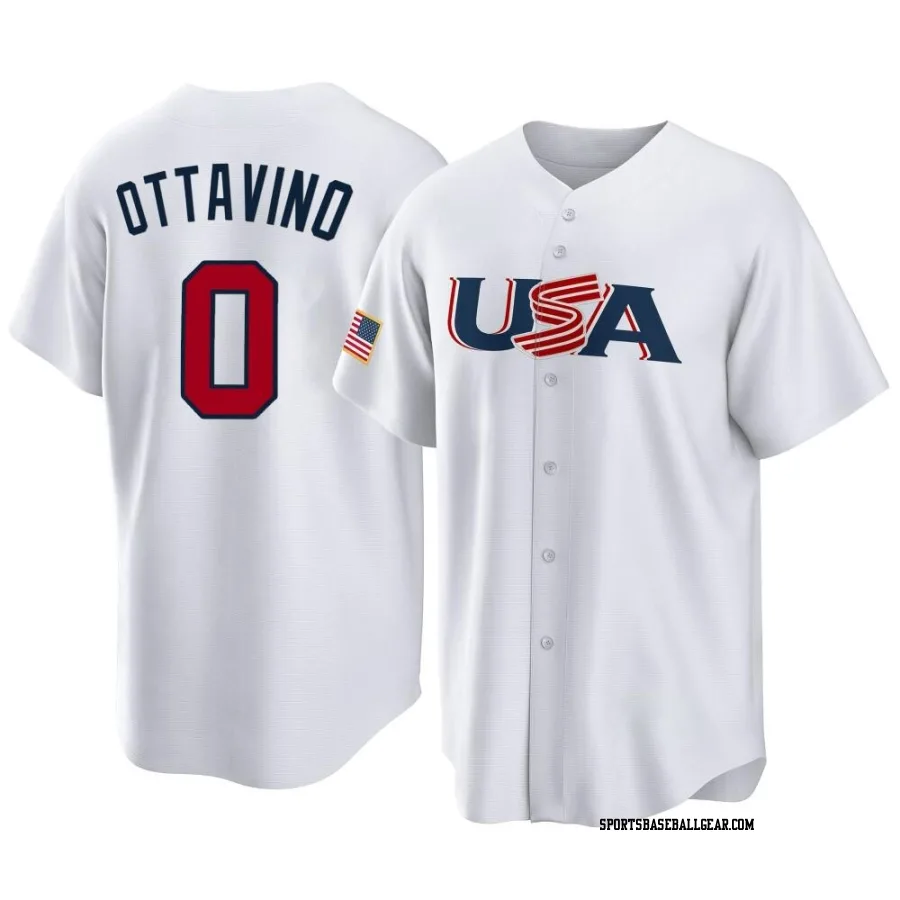 Adam Ottavino Men's USA Baseball White Replica 2023 World Baseball Classic Jersey