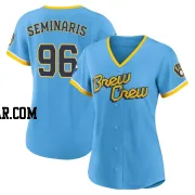 Adam Seminaris Women's Milwaukee Brewers Blue Authentic Powder 2022 City Connect Jersey