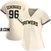 Adam Seminaris Women's Milwaukee Brewers Cream Authentic Home Jersey