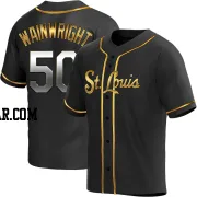 Adam Wainwright Men's St. Louis Cardinals Black Golden Replica Alternate Jersey