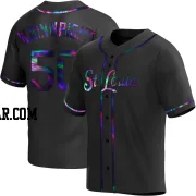 Adam Wainwright Men's St. Louis Cardinals Black Holographic Replica Alternate Jersey