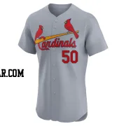 Adam Wainwright Men's St. Louis Cardinals Gray Elite Road Jersey