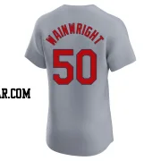 Adam Wainwright Men's St. Louis Cardinals Gray Elite Road Jersey