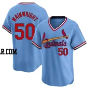 Adam Wainwright Men's St. Louis Cardinals Light Blue Limited Cooperstown Collection Jersey