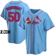 Adam Wainwright Men's St. Louis Cardinals Light Blue Replica Alternate Jersey