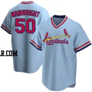 Adam Wainwright Men's St. Louis Cardinals Light Blue Replica Road Cooperstown Collection Jersey