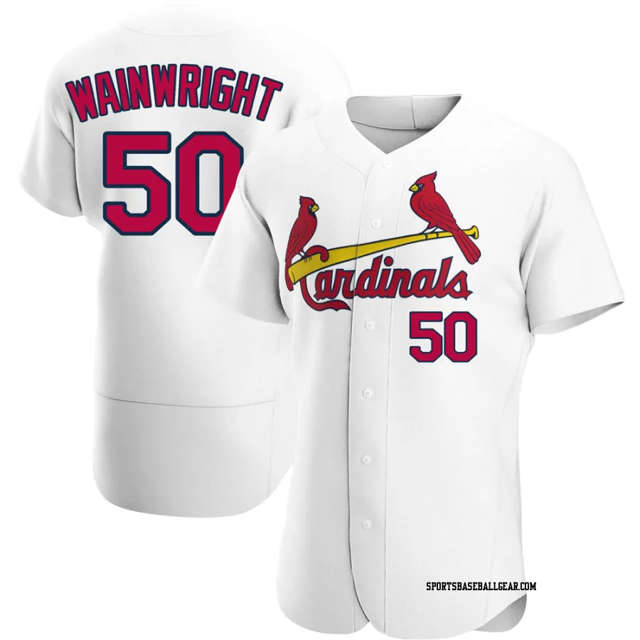 Adam Wainwright Men's St. Louis Cardinals White Authentic Home Jersey