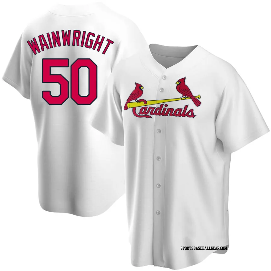 Adam Wainwright Men's St. Louis Cardinals White Replica Home Jersey