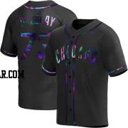 Adbert Alzolay Men's Chicago Cubs Black Holographic Replica Alternate Jersey