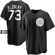 Adbert Alzolay Men's Chicago Cubs Black/White Replica Jersey