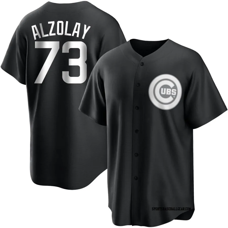 Adbert Alzolay Men's Chicago Cubs Black/White Replica Jersey