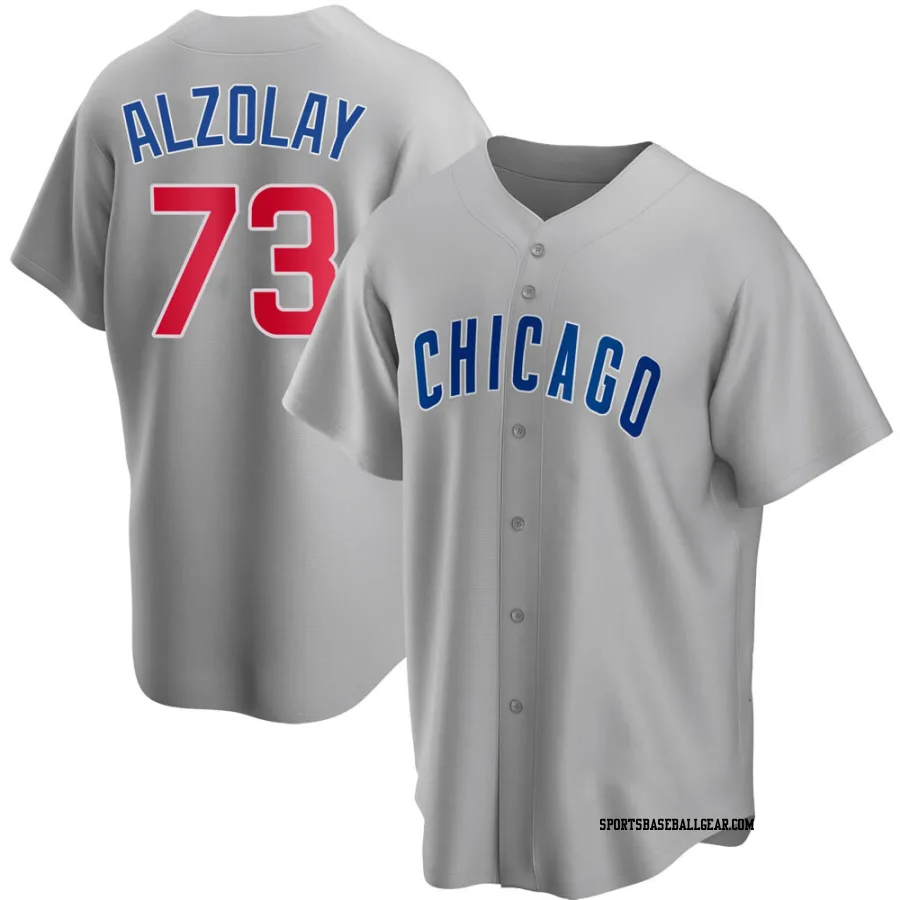 Adbert Alzolay Men's Chicago Cubs Gray Replica Road Jersey