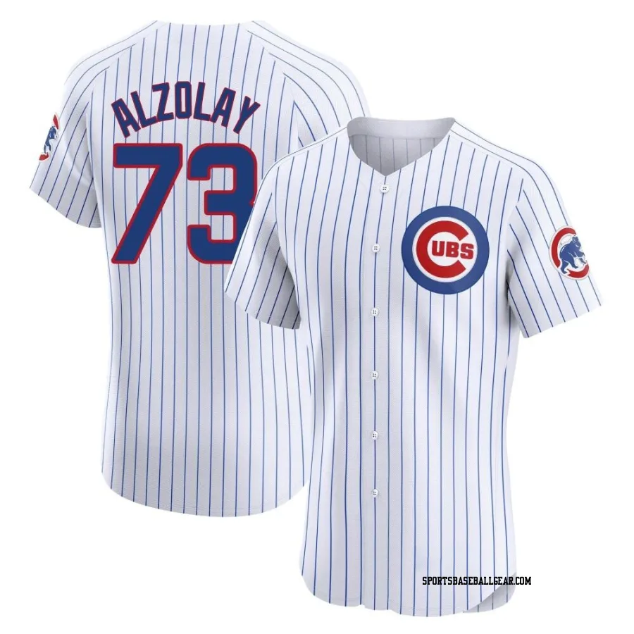 Adbert Alzolay Men's Chicago Cubs White Elite Home Jersey