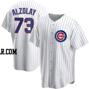 Adbert Alzolay Men's Chicago Cubs White Replica Home Jersey