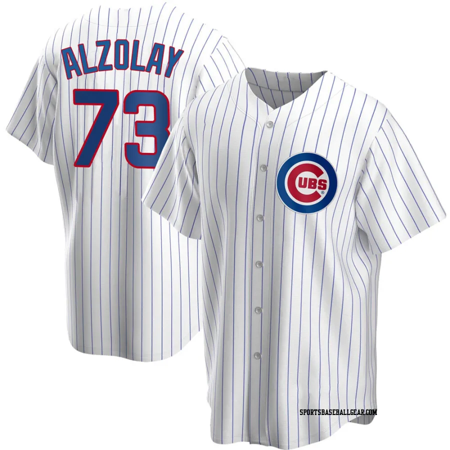 Adbert Alzolay Men's Chicago Cubs White Replica Home Jersey