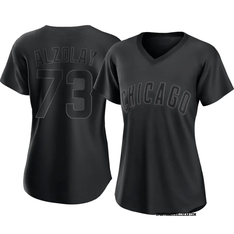 Adbert Alzolay Women's Chicago Cubs Black Authentic Pitch Fashion Jersey