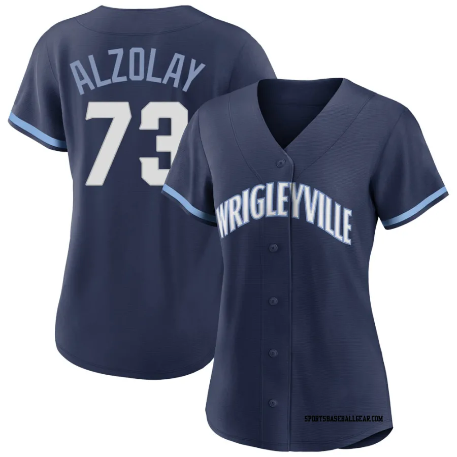 Adbert Alzolay Women's Chicago Cubs Navy Authentic 2021 City Connect Jersey