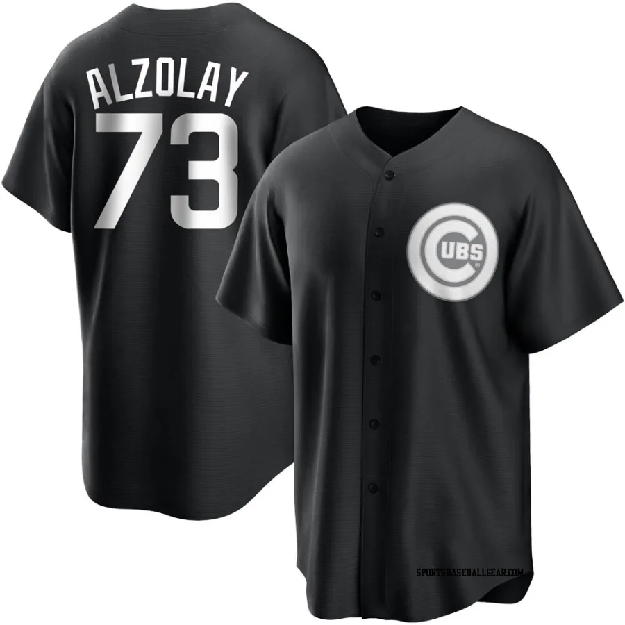 Adbert Alzolay Youth Chicago Cubs Black/White Replica Jersey