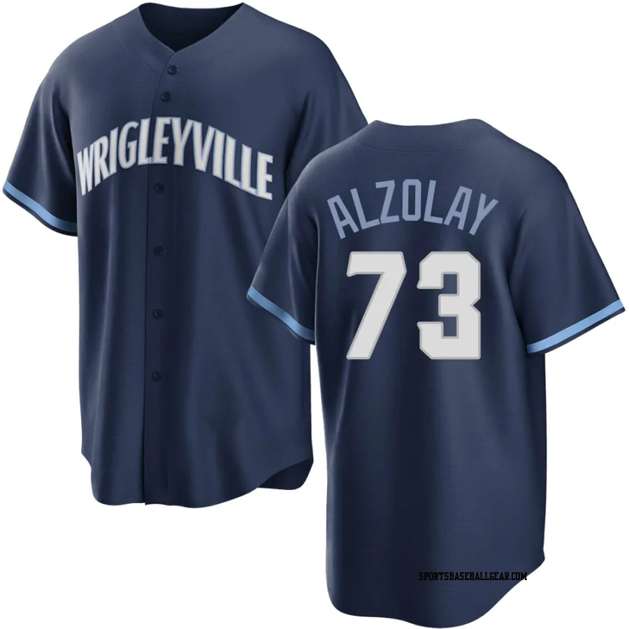 Adbert Alzolay Youth Chicago Cubs Navy Replica 2021 City Connect Jersey