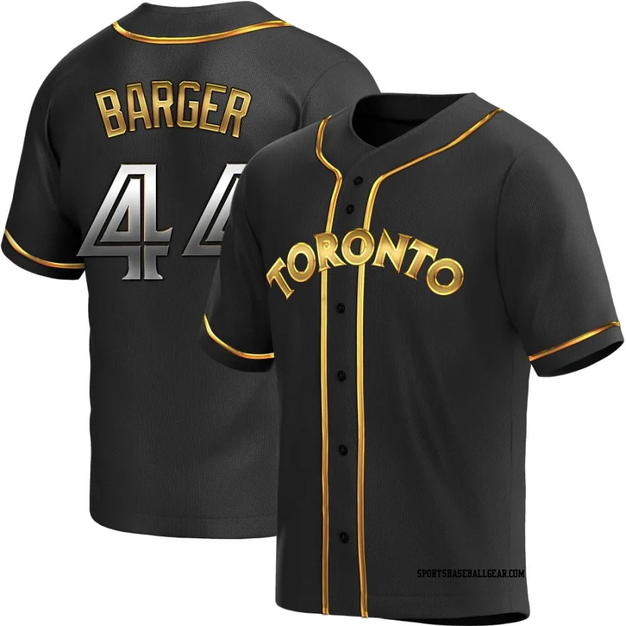 Addison Barger Men's Toronto Blue Jays Black Golden Replica Alternate Jersey