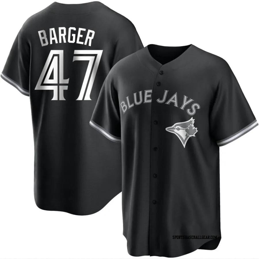 Addison Barger Men's Toronto Blue Jays Black/White Replica Jersey