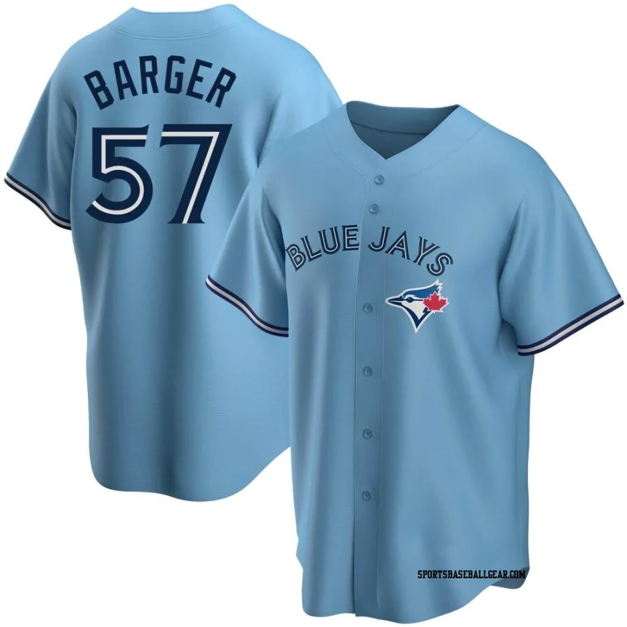 Addison Barger Men's Toronto Blue Jays Blue Replica Powder Alternate Jersey