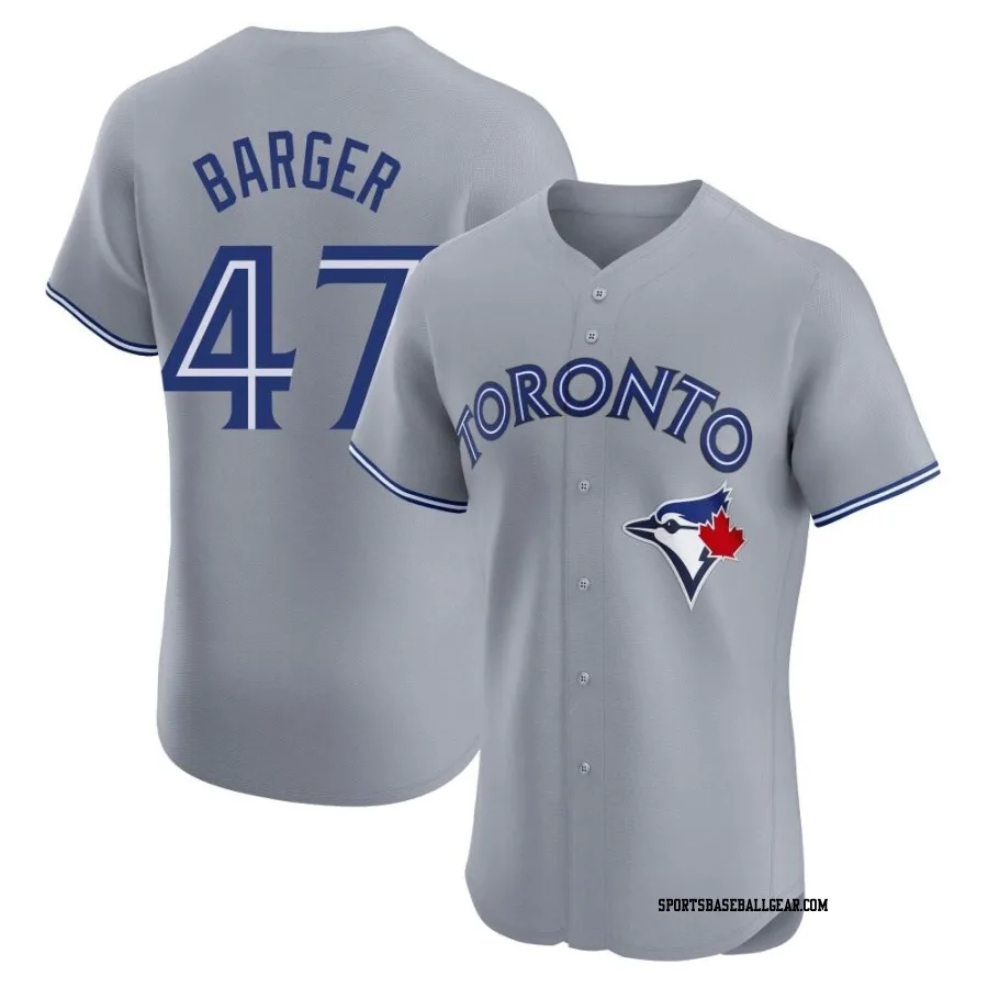 Addison Barger Men's Toronto Blue Jays Gray Elite Road Jersey