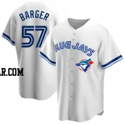 Addison Barger Men's Toronto Blue Jays White Replica Home Cooperstown Collection Jersey