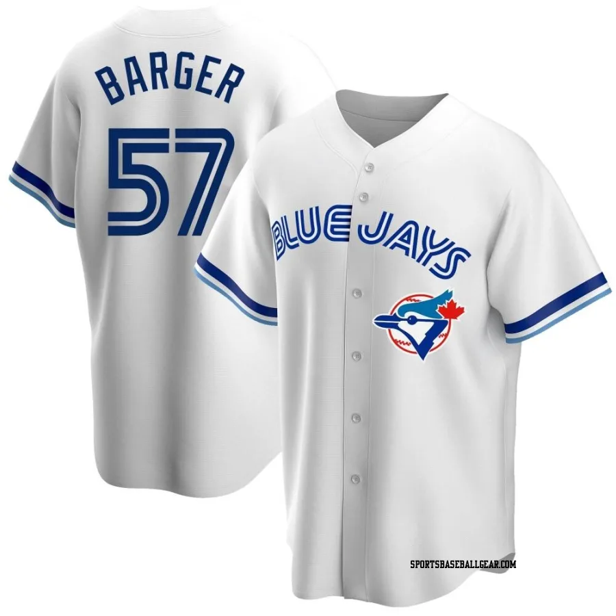 Addison Barger Men's Toronto Blue Jays White Replica Home Cooperstown Collection Jersey