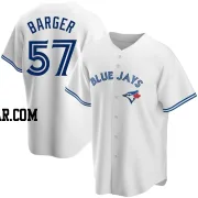 Addison Barger Men's Toronto Blue Jays White Replica Home Jersey