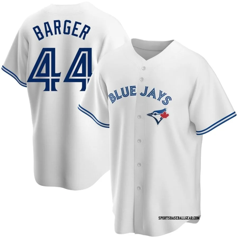 Addison Barger Men's Toronto Blue Jays White Replica Home Jersey